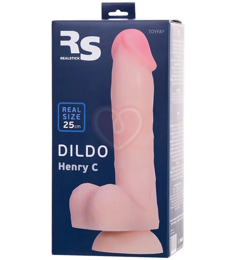 Релистичный фаллоимитатор с присоской RealStick Silicone Henry C 19 см фото 4