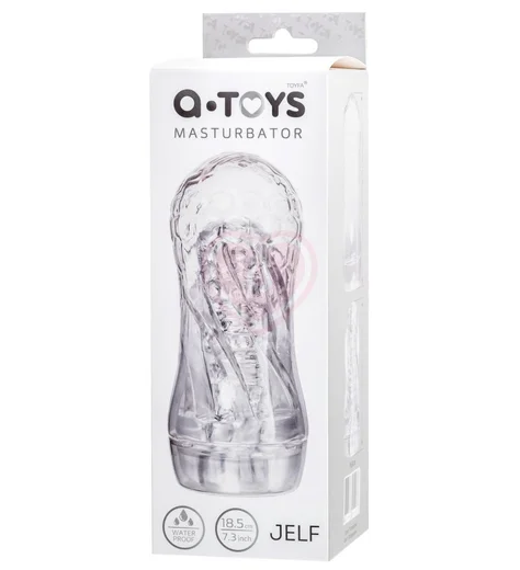 Мастурбатор с рельефом A-Toys Jelf прозрачный фото 5