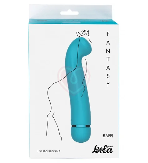 Вибратор с широким кончиком Lola Fantasy Raffi бирюзовый фото 3
