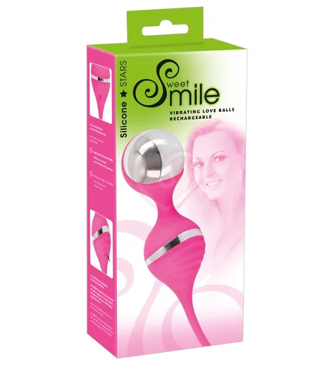 Шарики вагинальные с вибрацией Smile Vibro Love Balls розовые фото 8