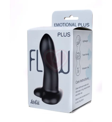 Фаллоимитатор на присоске в форме сердца Flow Emotional Plus чёрный фото 5
