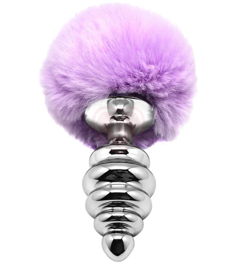 Анальная пробка Adrien Lastic Fluffly Twist Plug L с розовым хвостиком фото 2
