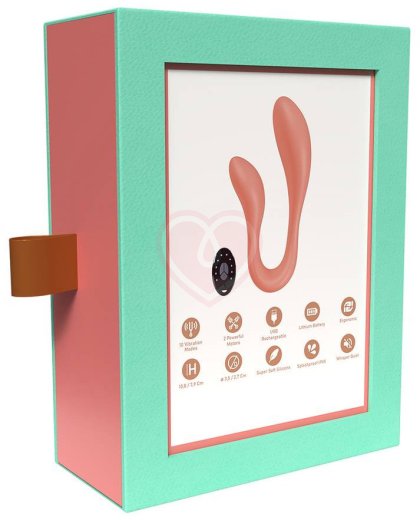 Стимулятор для пар с управлением через приложение Couple Secrets 2.0 APP персиковый фото 5