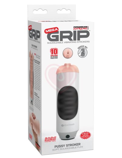 Мастурбатор-вагина с вибрацией Mega Grip Vibrating Stroker Pussy фото 2