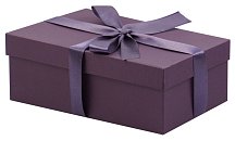 Подарочная коробка Ежевика 19х12 см пыльно-фиолетовая