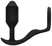Утяжелённая анальная вибропробка с эрекционным кольцом b-Vibe Snug & Tug