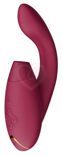 Вибратор с бесконтактной стимуляцией клитора Womanizer DUO 2 бордовый фото 1