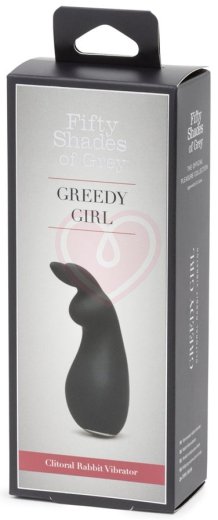Клиторальный вибратор зайчик '50 оттенков серого' Greedy Girl чёрный фото 5