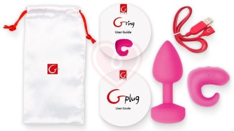 Набор Gvibe Gkit с анальной вибропробкой и виброкольцом розовый фото 4