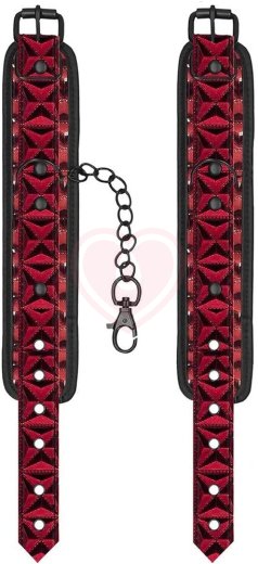 Наручники с чёрно-красным узором Ouch! Luxury Hand Cuffs фото 4