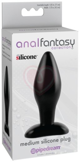 Анальная пробка Pipedream Medium Silicone Plug чёрная фото 3
