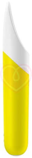 Вибропуля Satisfyer Ultra Power Bullet 7 с вогнутым кончиком жёлтая фото 2