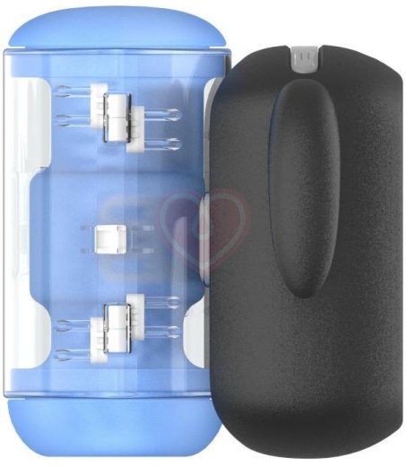 Робот-мастурбатор с вибрацией и нагревом Amovibe Black Knight Massaging Beads фото 4