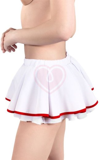 Нижняя часть костюма медсестры юбка Pecado BDSM белая фото 6