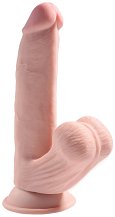 Фаллоимитатор с увеличенной мошонкой King Cock Plus 8 Triple Density 24,5 см