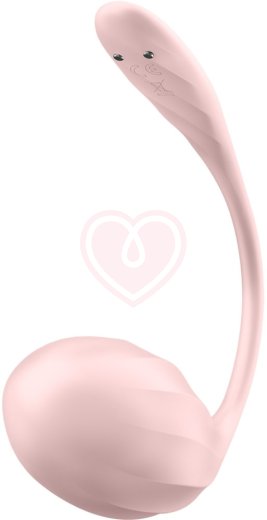 Виброяйцо Satisfyer Ribbed Petal с дистанционным управлением розовое фото 4