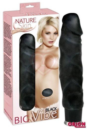Большой реалистичный вибратор Nature Skin Big Vibe Black чёрный фото 2