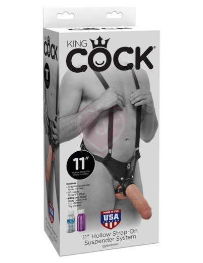 Фаллопротез с ремнями Hollow Strap-On Suspender System 27 см телесный фото 7