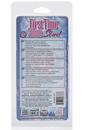 Вибромассажёр многоскоростной First Time Silicone Stud розовый фото 3