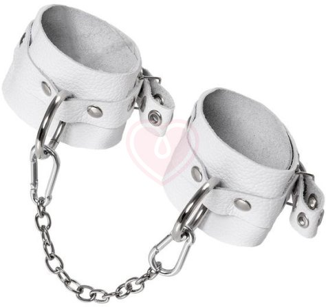 Оковы на ноги с люверсами Pecado BDSM белые фото 3