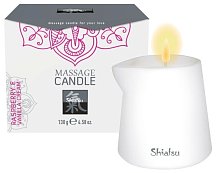 Массажная свеча Shiatsu Massage Candle с ароматом малины и ванили 130 г