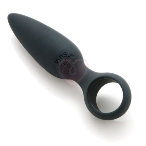 Анальная пробка '50 оттенков серого' Something Forbidden Silicone Butt Plug чёрная фото 3