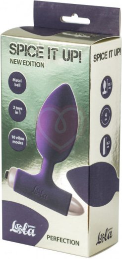 Анальная вибропробка со смещенным центром тяжести Spice it up New Edition Perfection фиолетовая фото 3