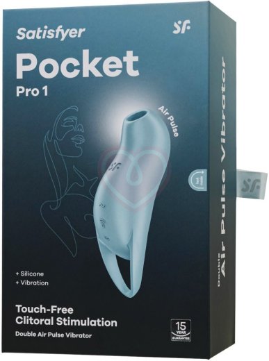 Вакуумый вибростимулятор клитора Satisfyer Pocket Pro 1 голубой фото 8