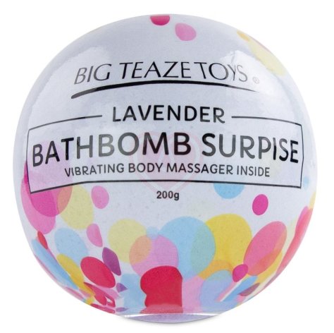 Бомбочка для ванны с вибропулей внутри Bath Bomb Surprise аромат лаванды фото 2