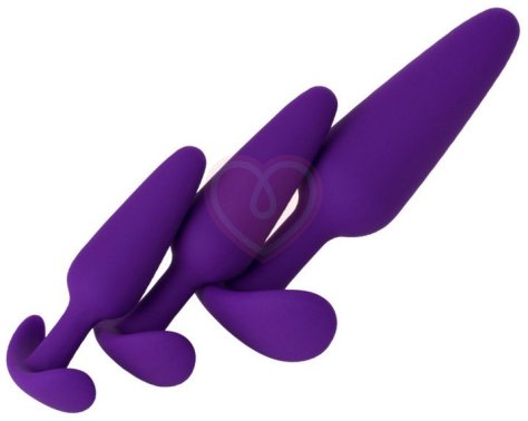 Набор из 3 анальных пробок ToyFa A-Toys фиолетовый фото 5