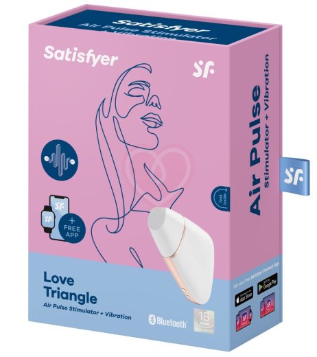 Вакуумный стимулятор с приложением Satisfyer Love Triangle белый фото 7