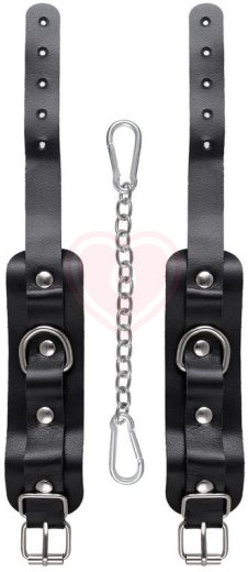 Мини-оковы на ноги со скругленными углами Pecado BDSM черные фото 4