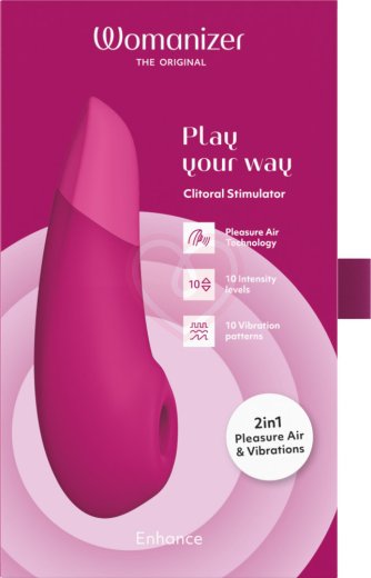 Бесконтактный клиторальный стимулятор с вибрацией Womanizer Enhance розовый фото 3