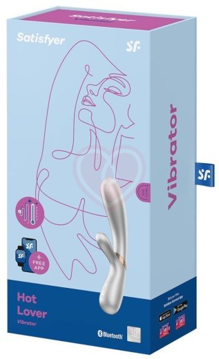 Вибратор с клиторальным стимулятором, подогревом и приложением Satisfyer Hot Lover жемчужный фото 5