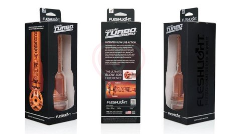 Мастурбатор с имитацией минета Fleshlight Turbo Ignition рыжий фото 3