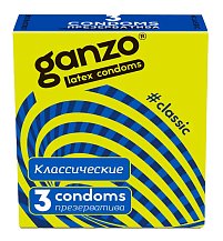 Презервативы Ganzo Classic классические с обильной смазкой 3 шт