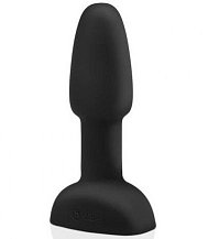 Анальная вибропробка с ротацией b-Vibe Rimming Petite чёрная