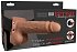 Полый реалистичный фаллопротез с вибрацией Hollow Rechargeable Strap-on with Balls 20 см мулат фото 7