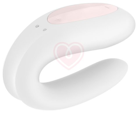 Вибратор для пар с управлением от приложения Satisfyer Double Joy белый фото 4