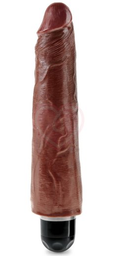 Вибратор King Cock Vibrating Stiffy 23 см коричневый фото 1