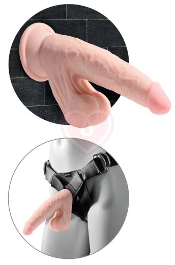Фаллоимитатор с увеличенной мошонкой King Cock Plus 6 Triple Density 19,5 см фото 3