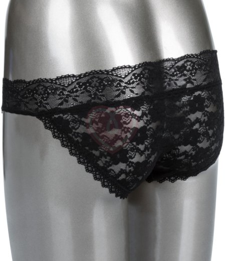 Вибратор для клитора с черными трусиками и пультом Lace Panty Set S/M фото 4