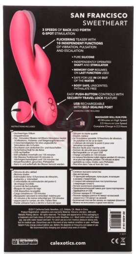 Вибратор со стимуляцией точки G и клитора San Francisco Sweetheart розовый фото 5