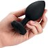 Большая вибропробка b-Vibe Vibrating Jewel Plug с кристаллом и пультом чёрная фото 7