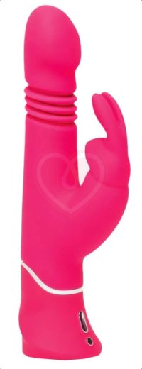 Вибратор с клиторальным стимулятором Happy Rabbit Thrusting Realistic розовый фото 1