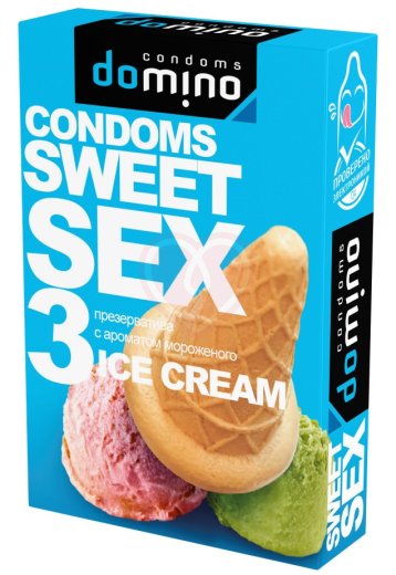 Оральные презервативы Domino Sweet Sex Мороженое 3 шт фото 1