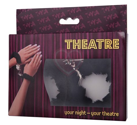 Наручники с мехом ToyFa Theatre Fur чёрные фото 3