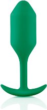 Утяжелённая анальная пробка для ношения b-Vibe Snug Plug 2 малая зеленая