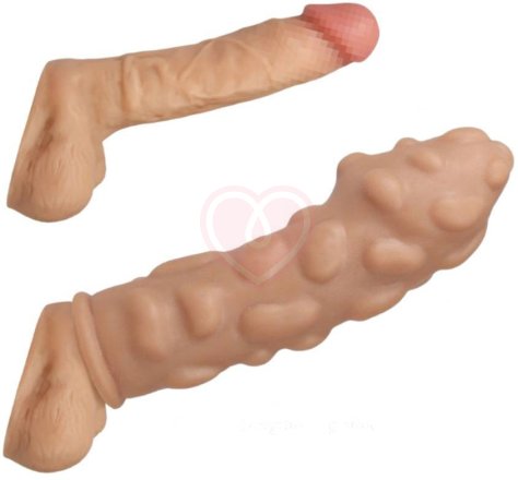 Стимулирующая насадка с бугоркам Kokos Penis Sleeve PS003-L фото 5