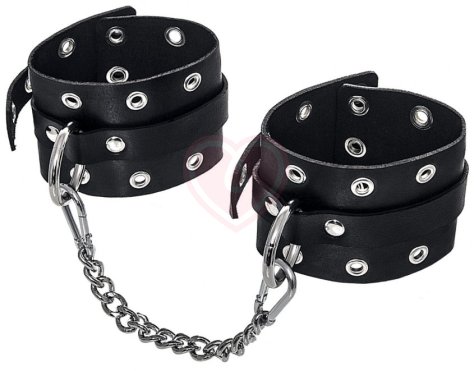 Оковы на ноги с люверсами Pecado BDSM черные фото 1